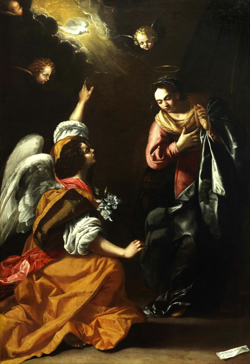 Artemisia Gentileschi. Annunciation