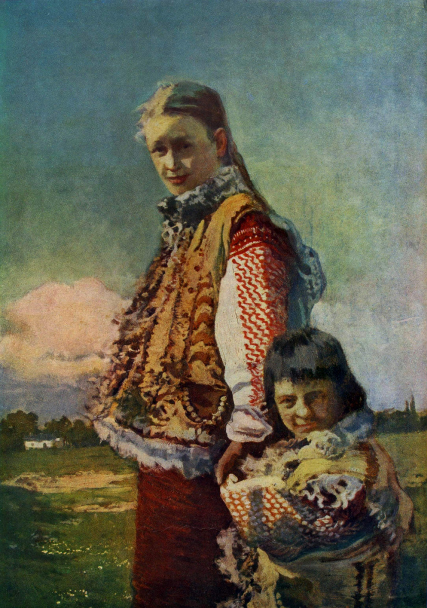 Ivan Ivanovich Trush. Gutsulka with a child