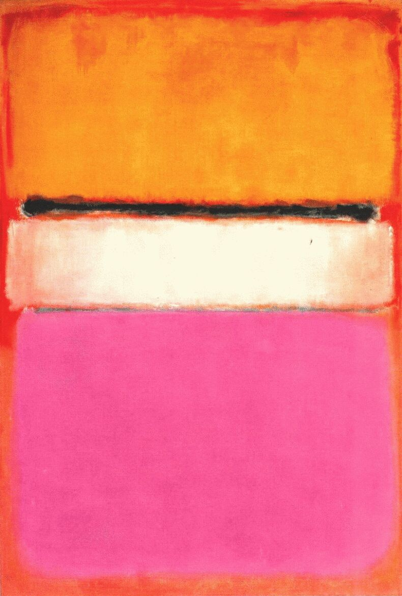 Rothko Mark. Белый центр (желтый, розовый и лавандовый на красном)