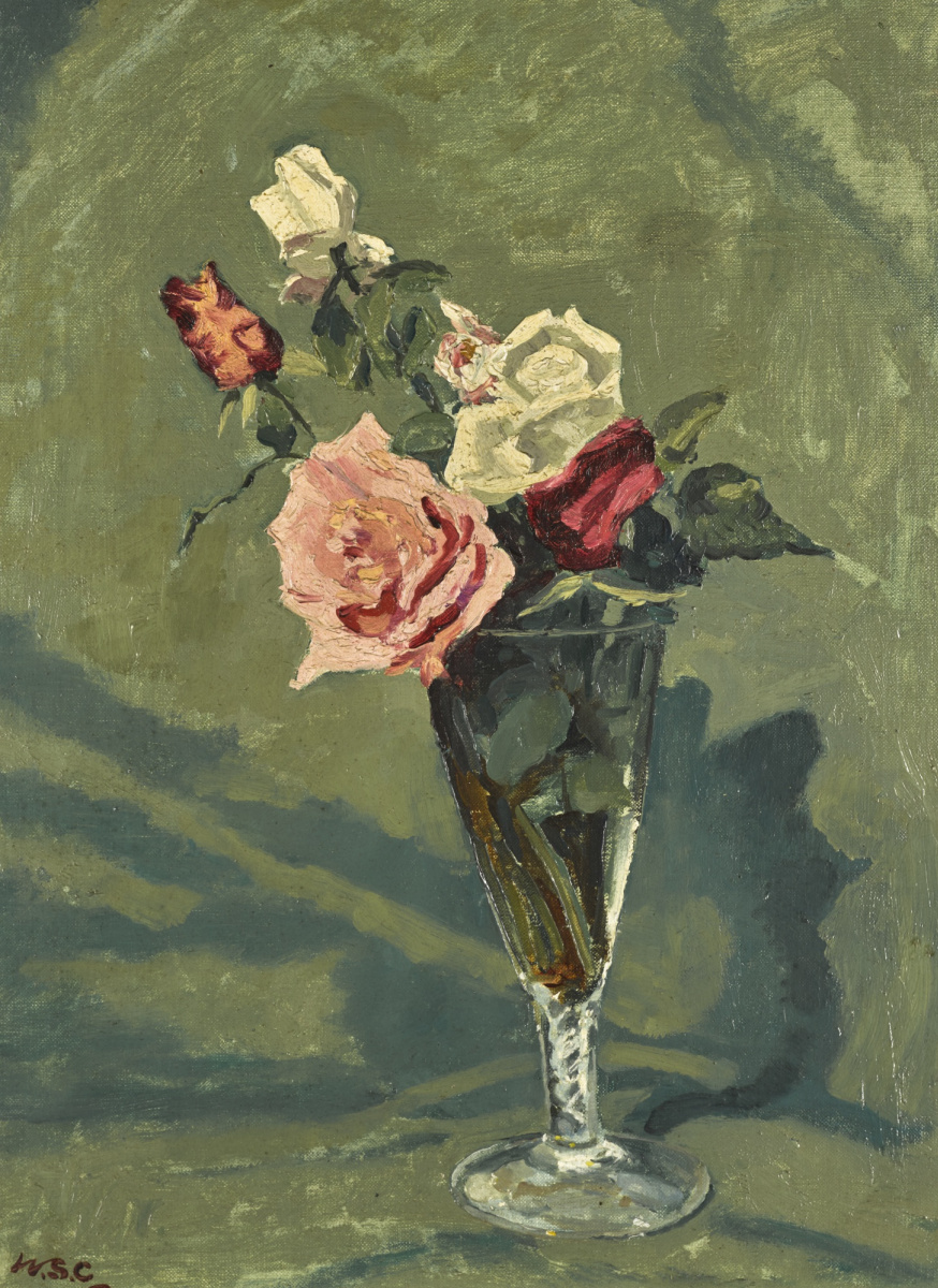 Winston Churchill. Study of roses