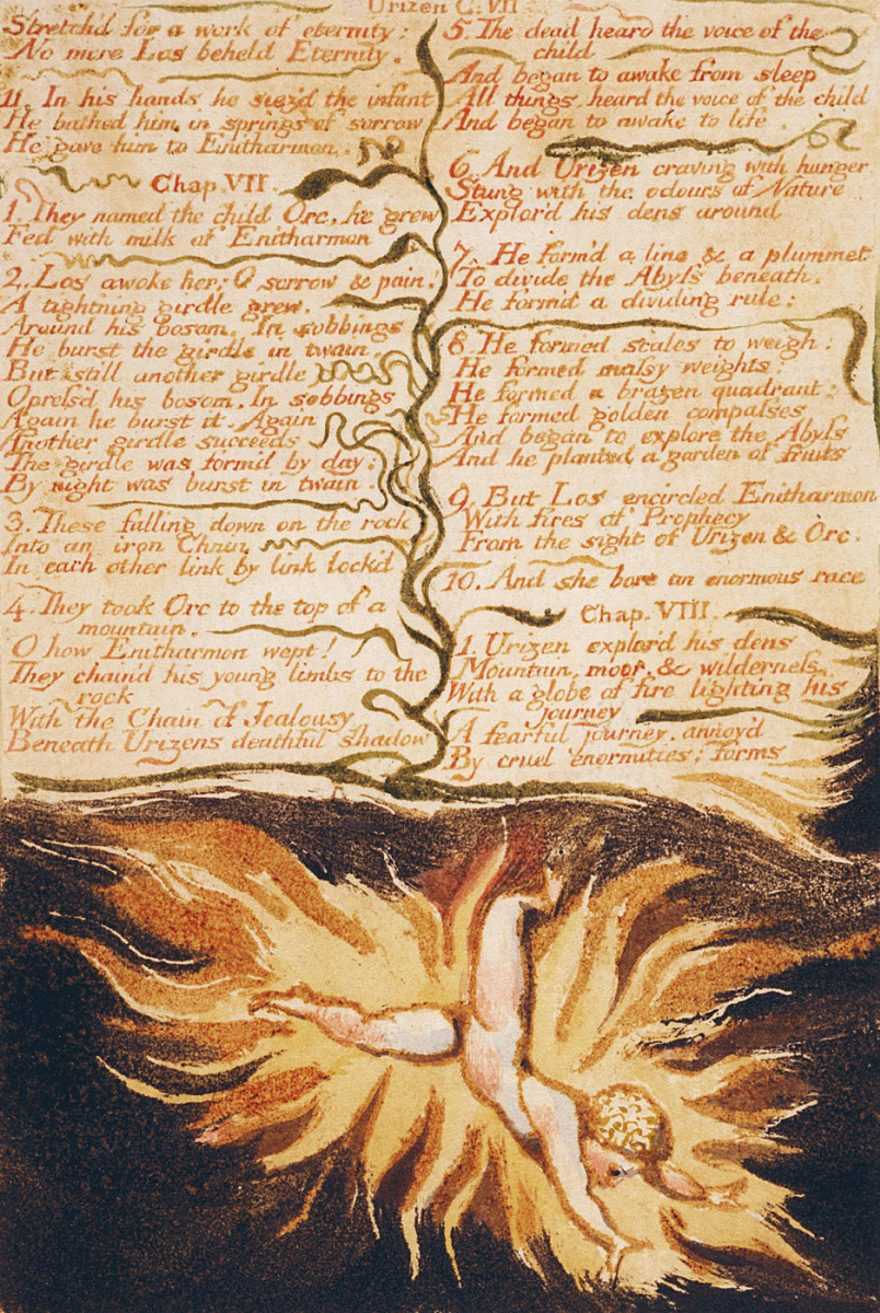 William Blake. The first book Urizen. The Birth Of Orc