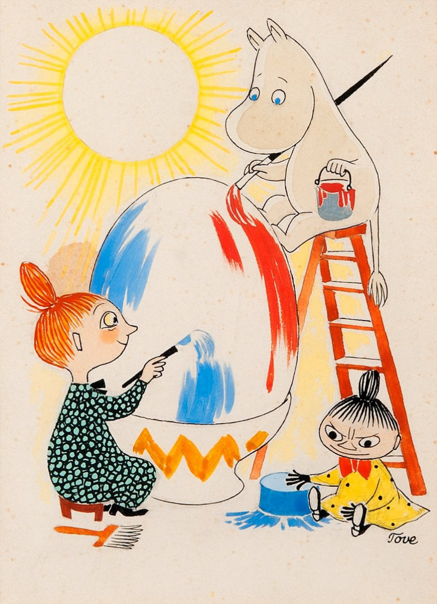 Tove Jansson. Easter egg. Mimi characters