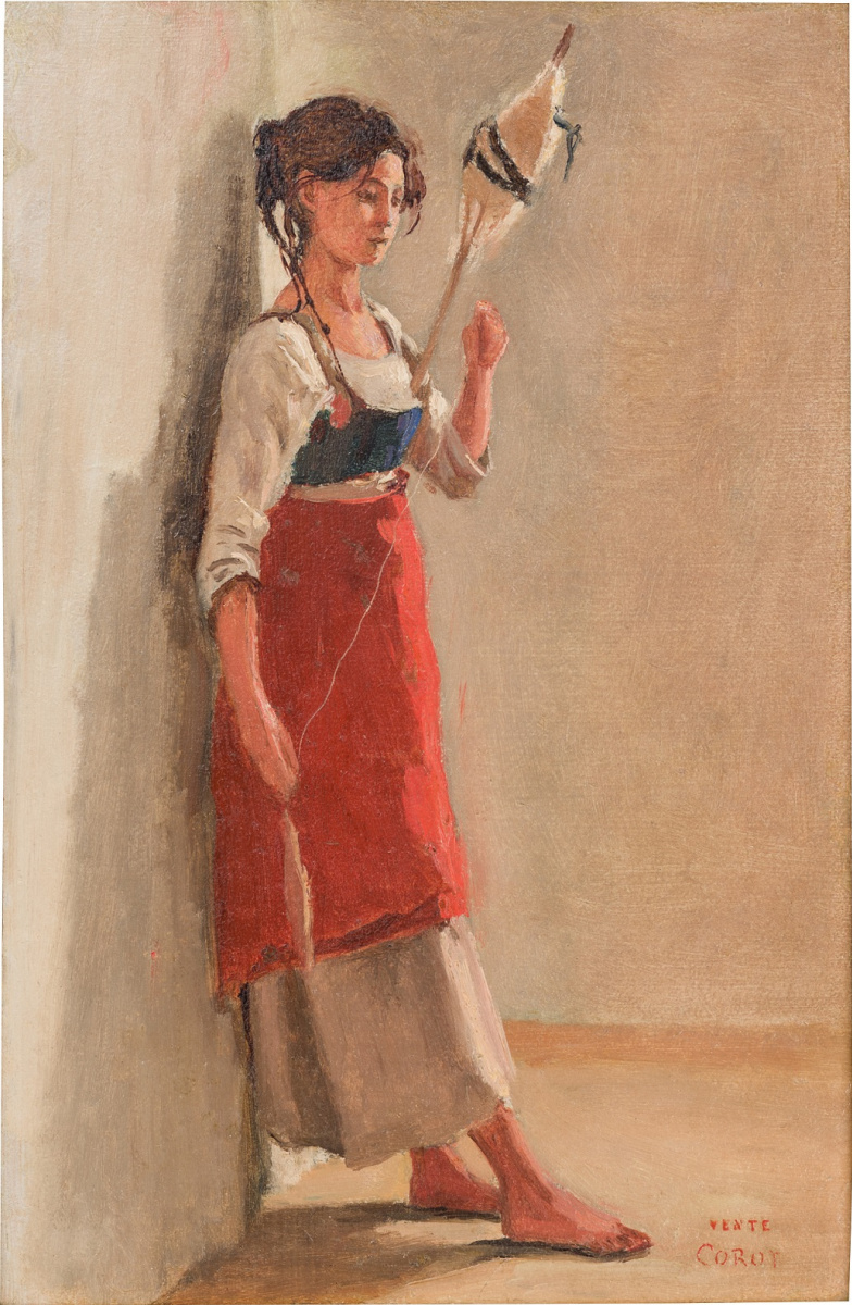 Camille Corot. Jeune Italienne de Papigno avec un fuseau