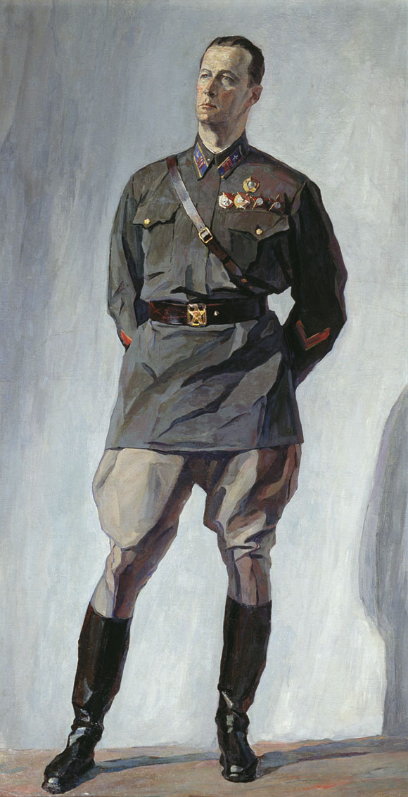 Pavel Dmitrievich Korin Russia 1892 - 1967. Portrait of the pilot M. M. Gromov. Samara Regional Art Museum