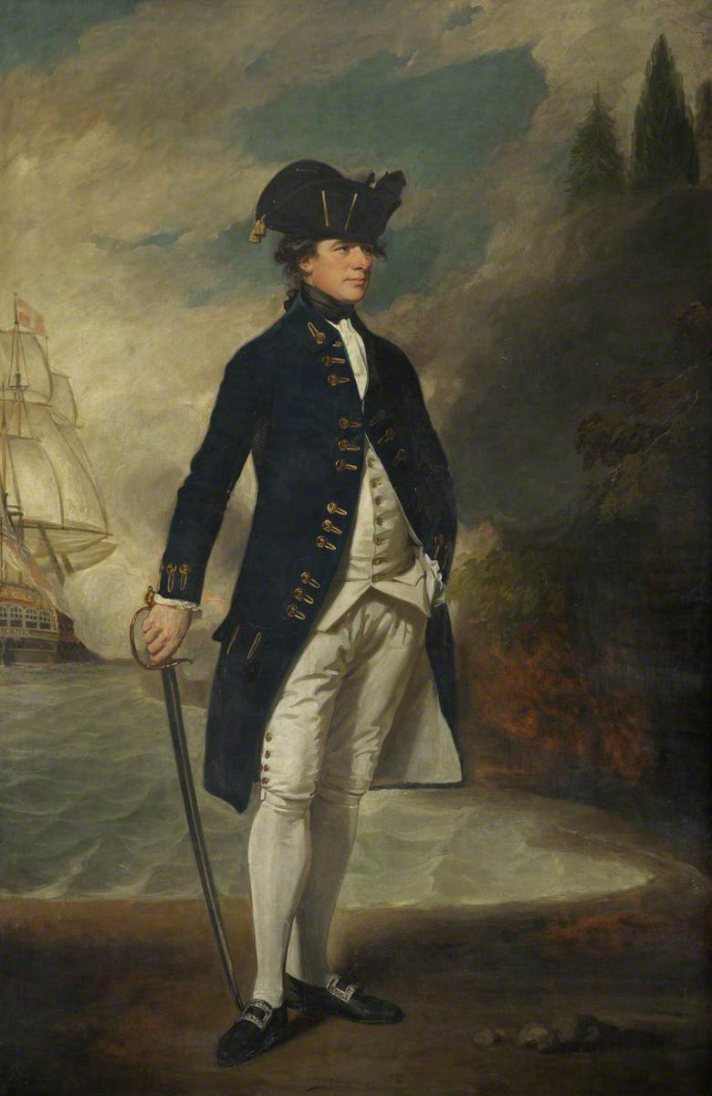 George Romney. Capitaine, plus tard amiral, Sir Hyde Parker