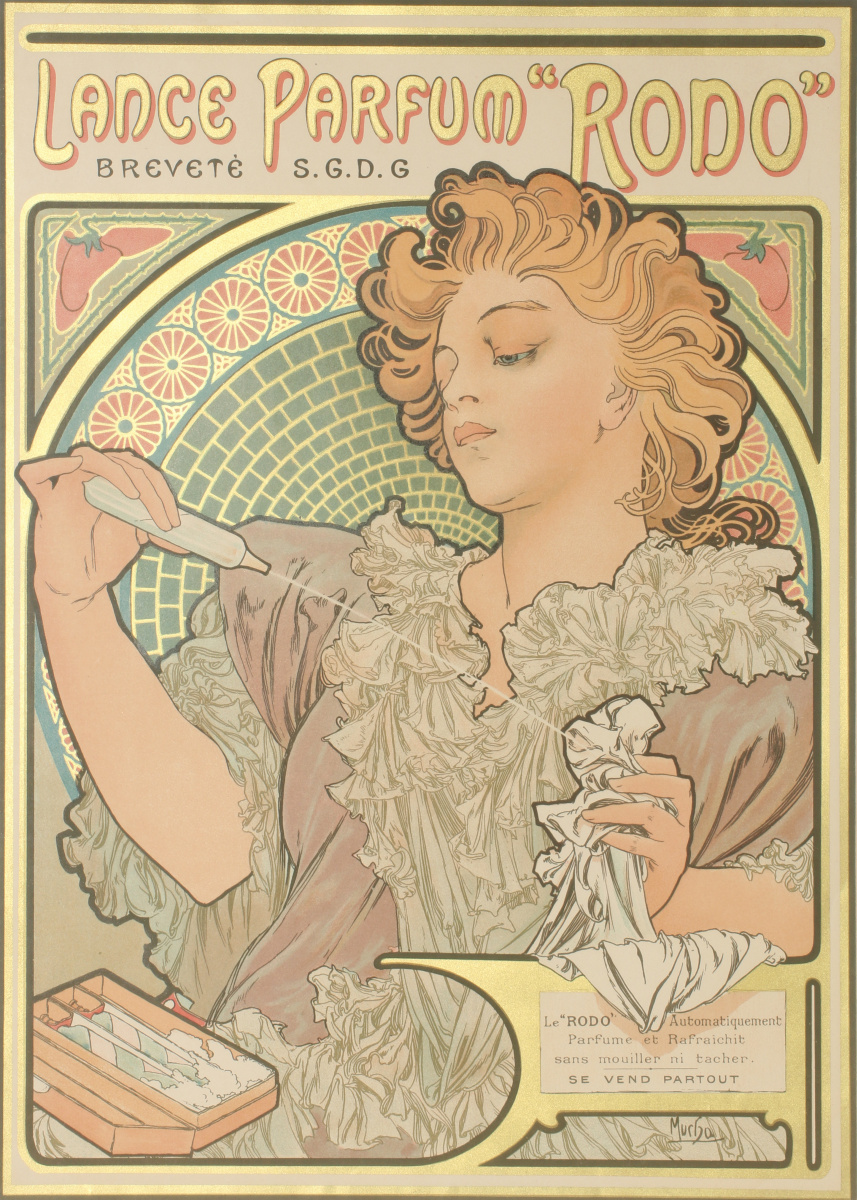 Alfonse Mucha. Rodo Perfume Advertising Poster