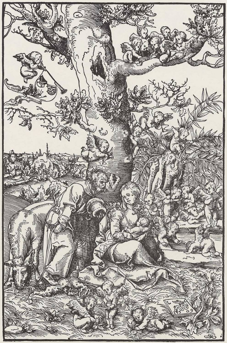 Lucas Cranach the Elder. Holy family on the flight into Egypt