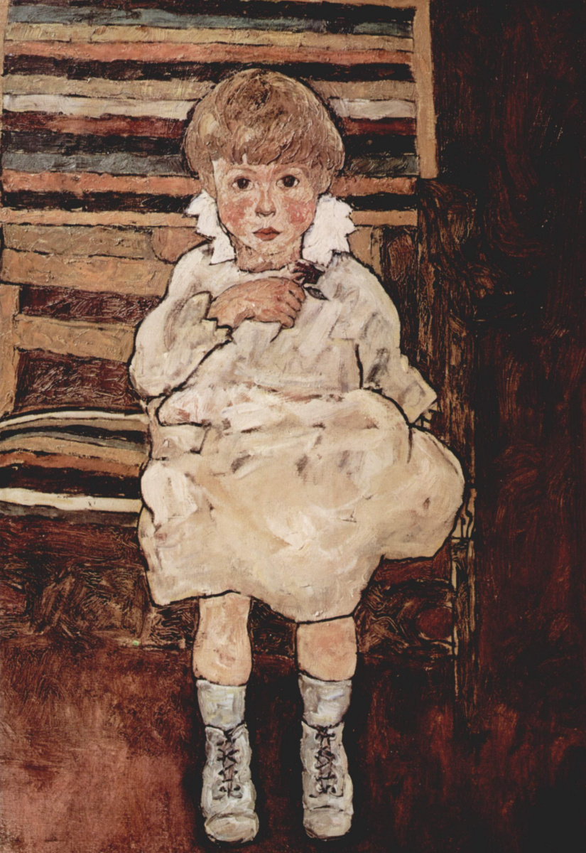 Egon Schiele. Sitting child