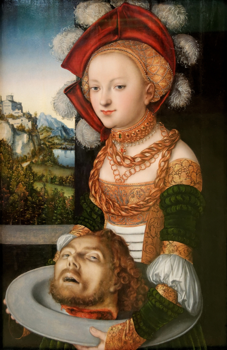 Lucas Cranach the Elder. Salome with the head of John the Baptist