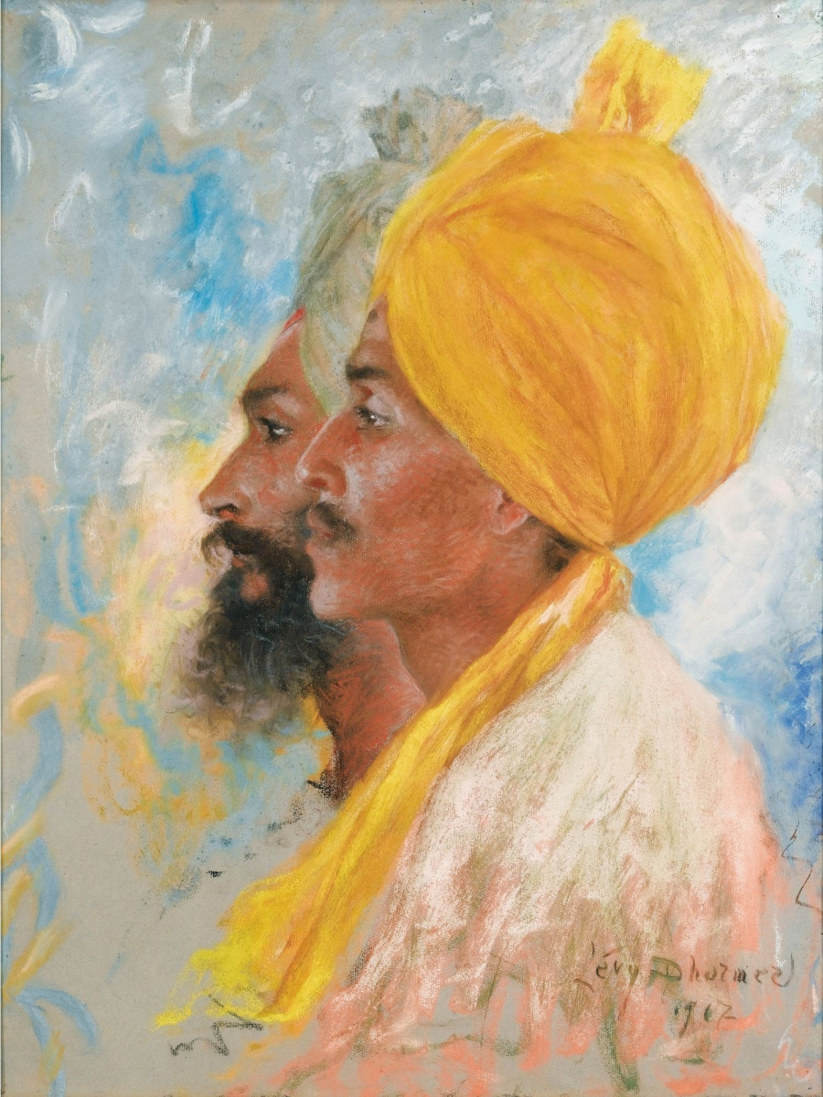 Lucien Lévy-Dhurmer. Two Sikh