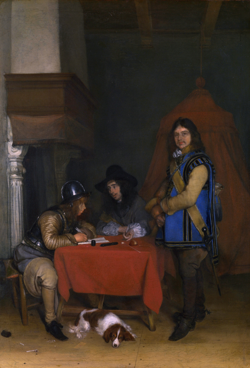 Gerard Terborch (ter Borch). The officer dictates the letter