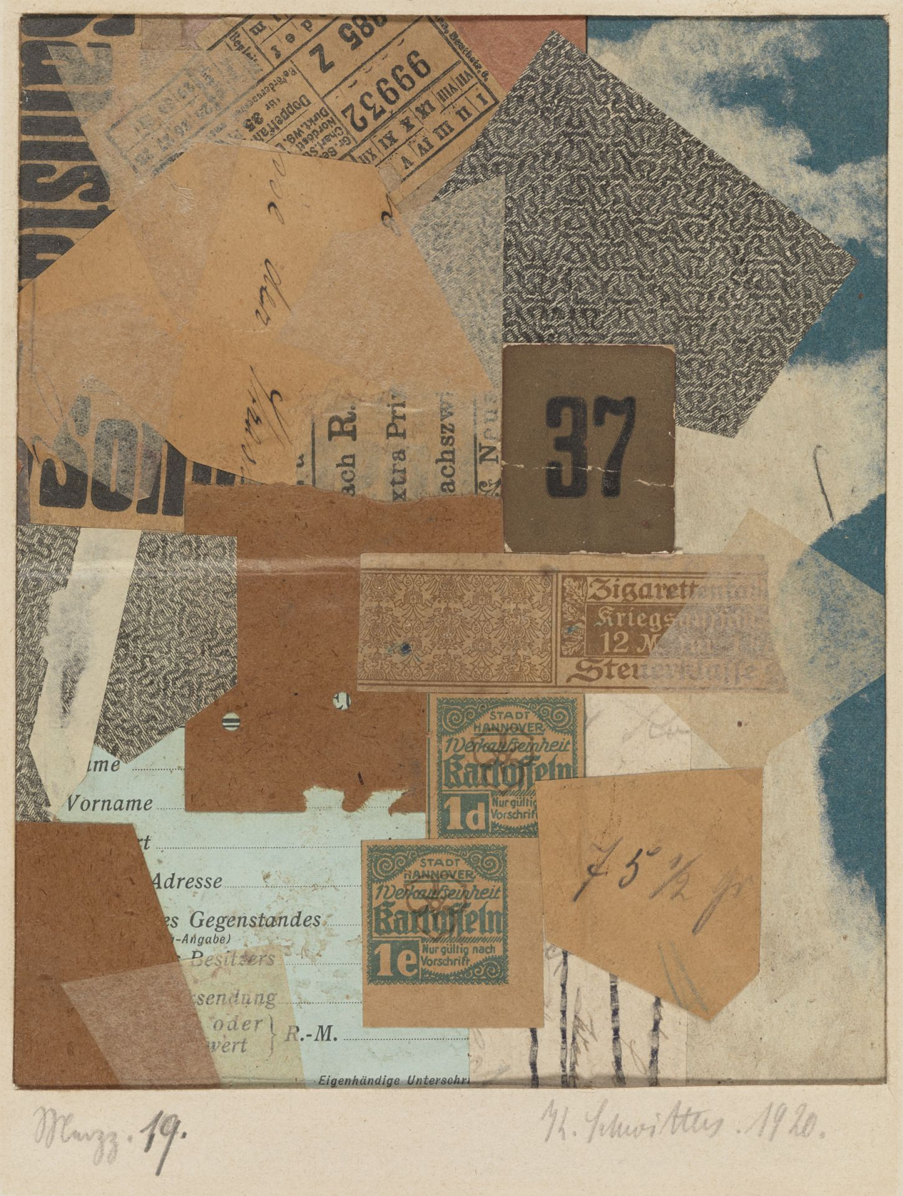 Buy a digital copy: Kurt Schwitters - Collage 19, New Haven | Arthive