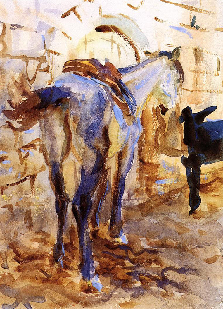 John Singer Sargent. Saddle horse, Palestine