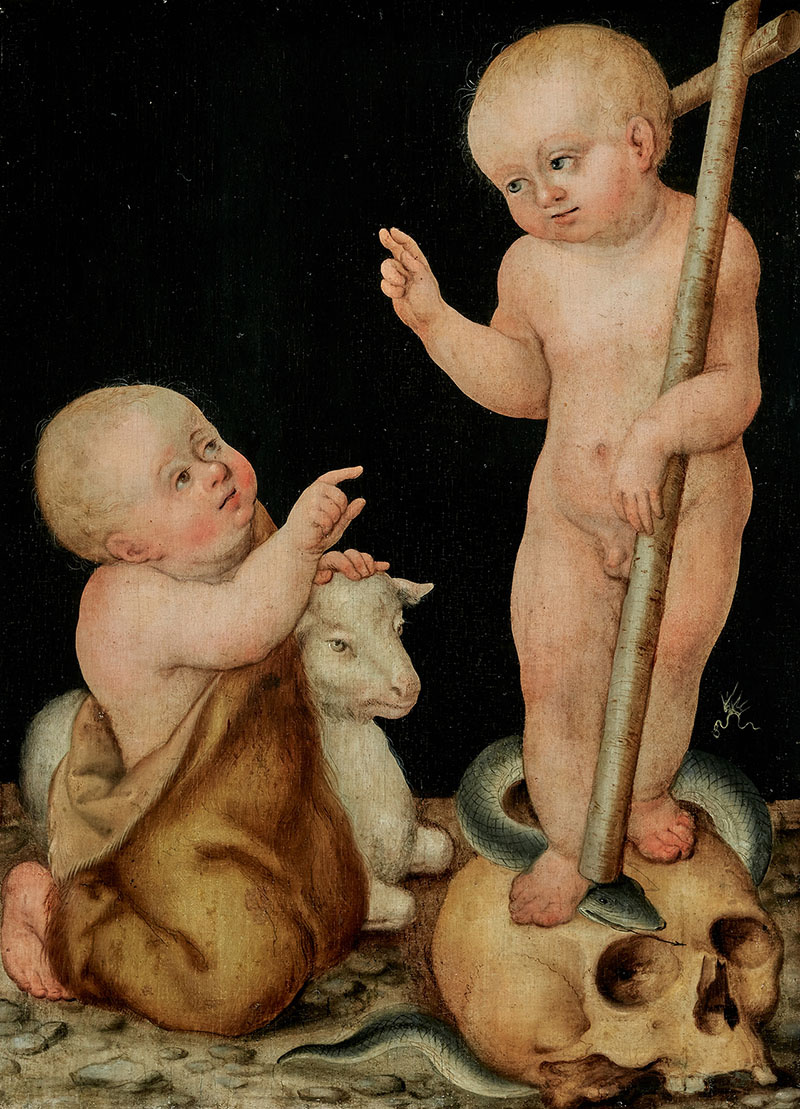 Lucas Cranach the Elder. The Christ Child with the Infant Saint John the Baptist