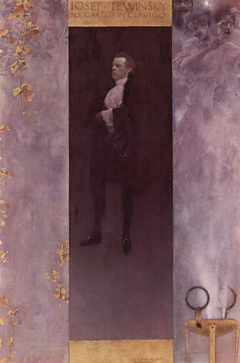 Gustav Klimt. Portrait of the actor Josef Lewinsky in the role of don Carlos