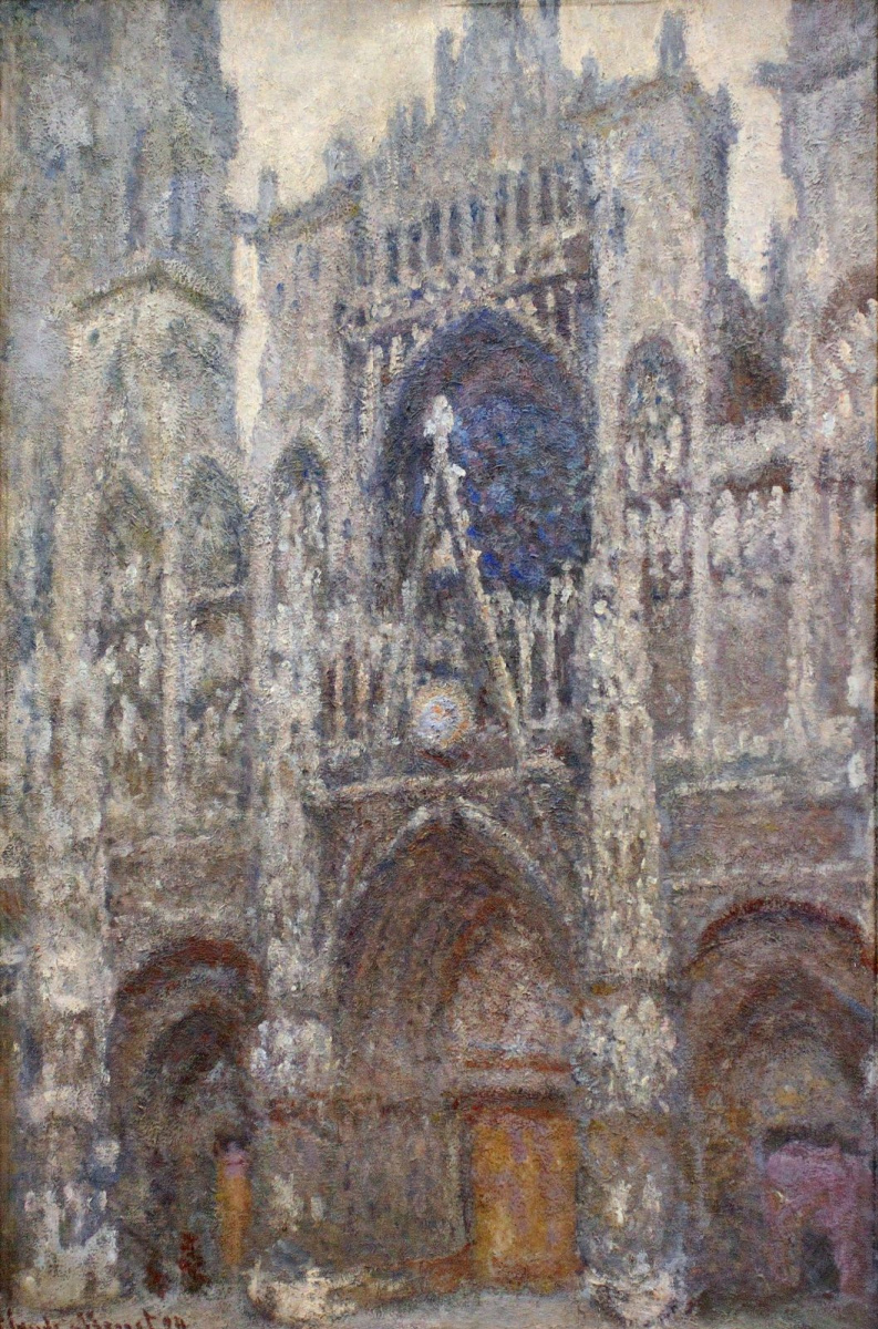 Claude Monet. La cathédrale de Rouen, temps nuageux