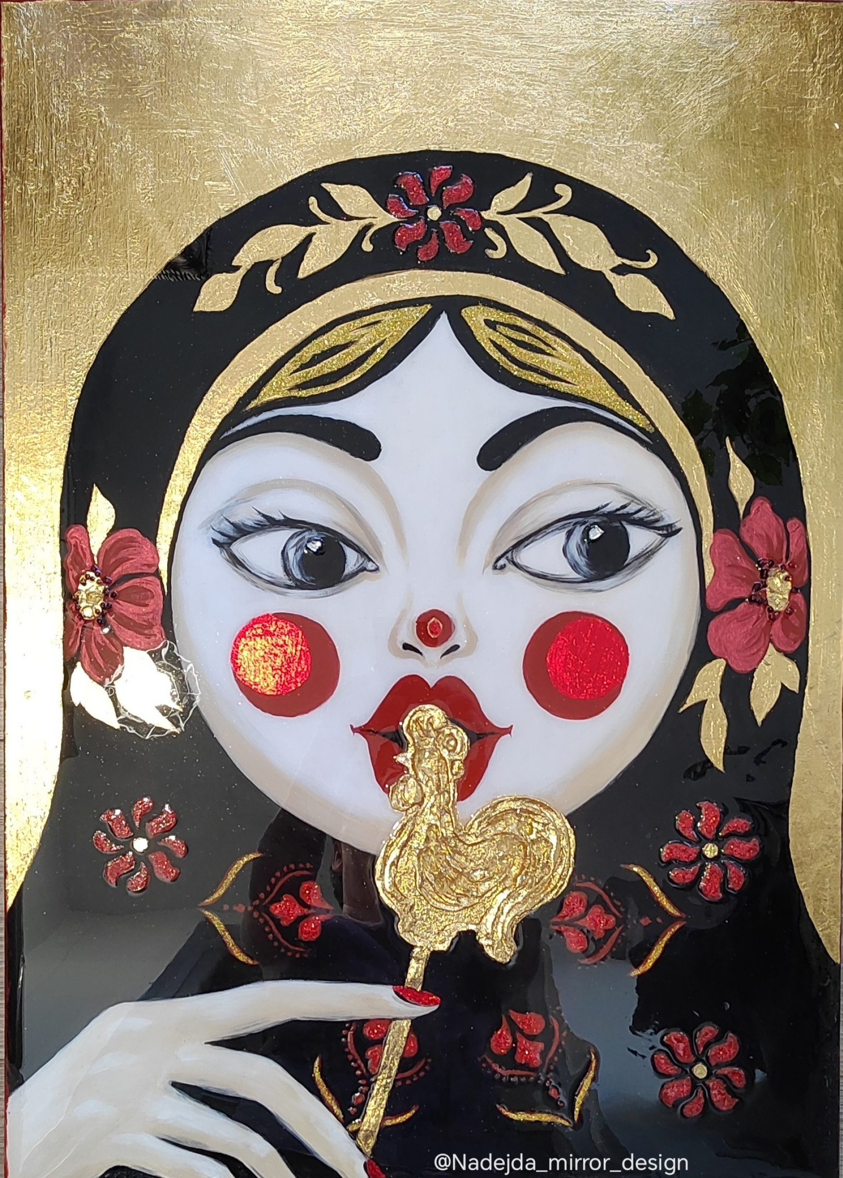 Buy an artwork: Matryoshka doll with caramel lollipop by Nadejda