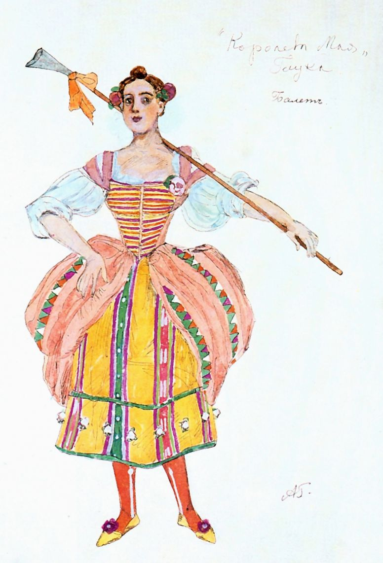 Alexander Yakovlevich Golovin. Sketch of a female ballet costume for the pastoral "may Queen" by C. W. Gluck