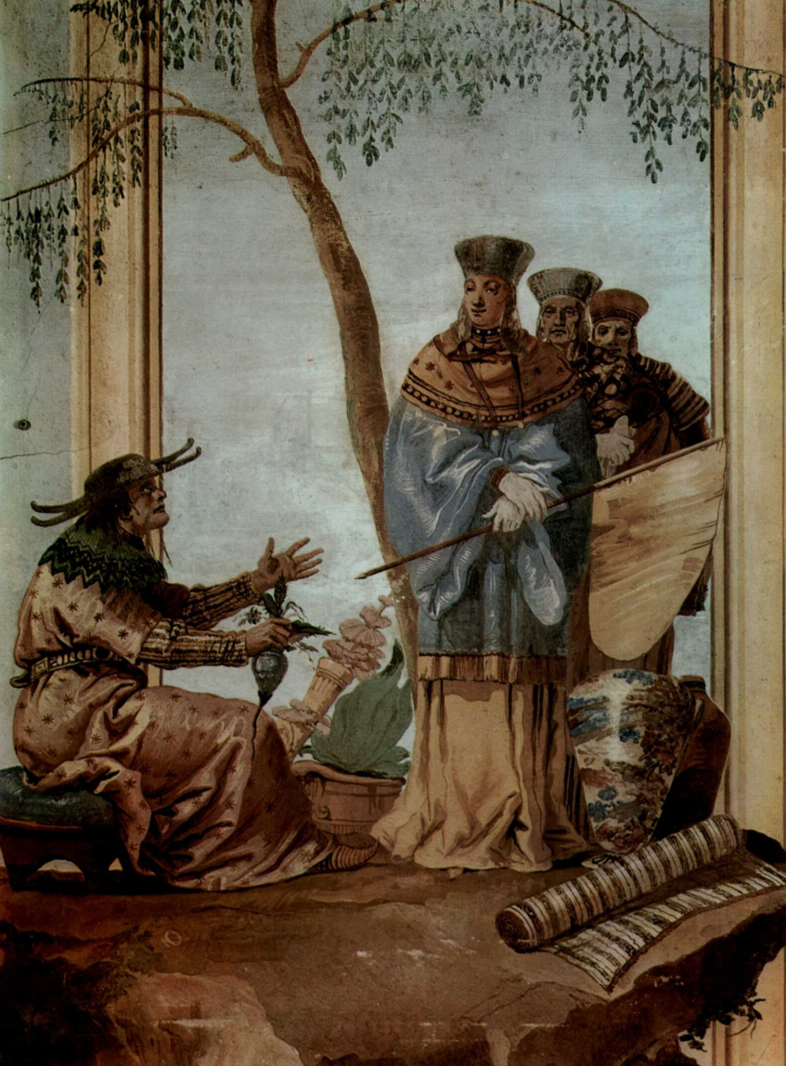 Джованни Доменико Тьеполо. Фрески из виллы Вальмарана в Виченце. Китайский принц у предсказателя