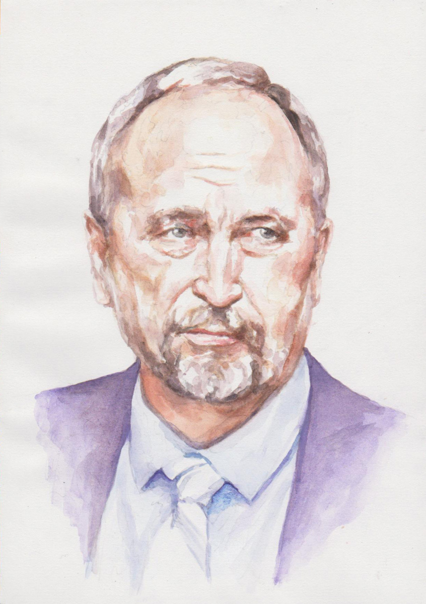 Ivan Alexandrovich Dolgorukov. Watercolor portrait of my friend (Chief Architect of the City of Barnaul) Sergey AV Bozhenko