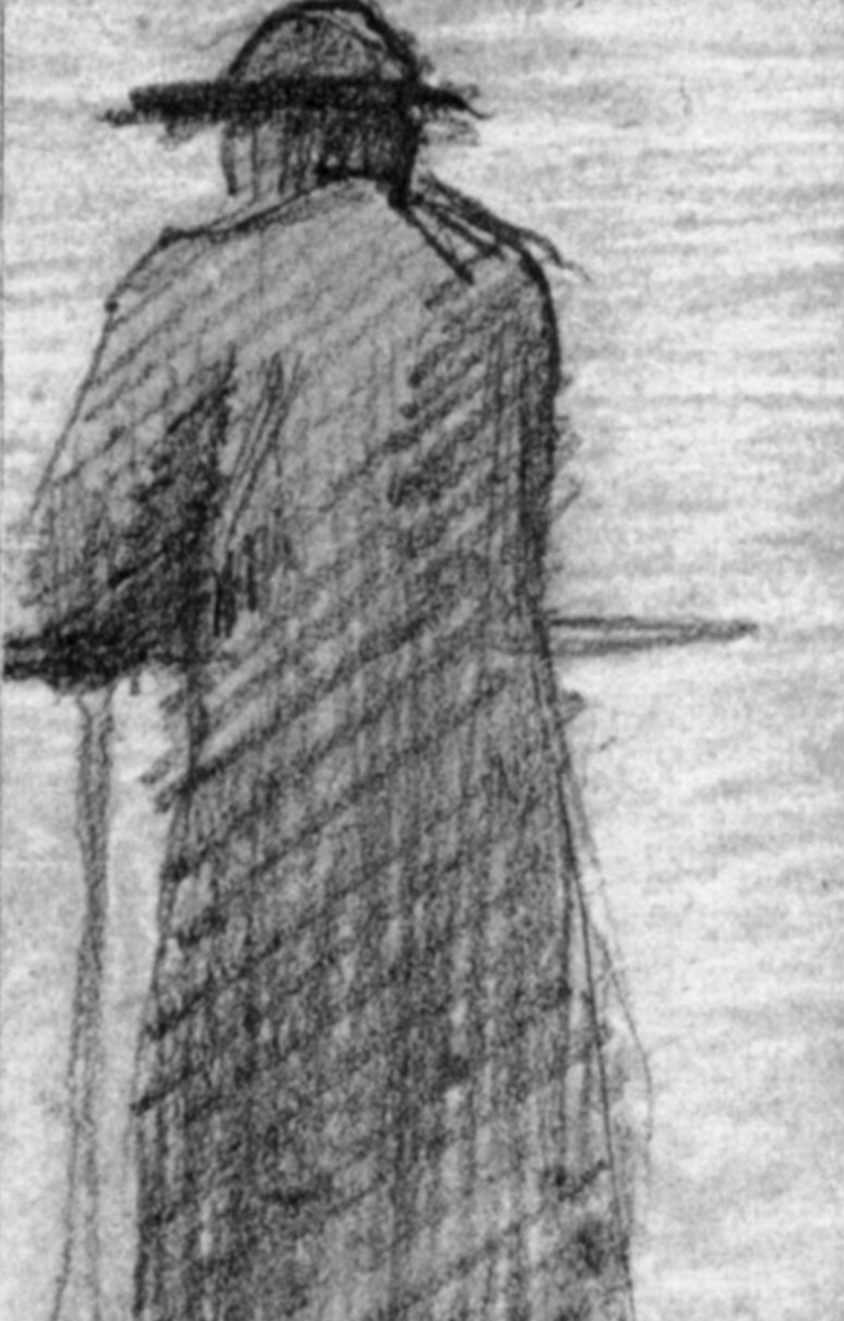 Georges Seurat. Leaning on the railing