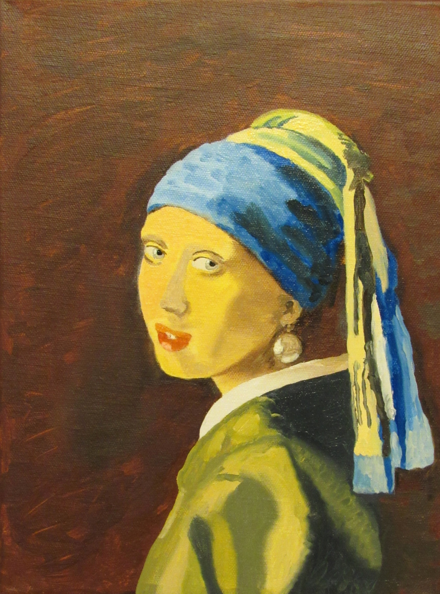 Artashes Badalyan. Vermeer. Girl with a pearl earring (copy) - hm - 40x30