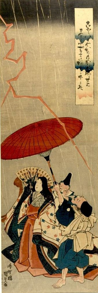 Utagawa Kunisada. Night storm