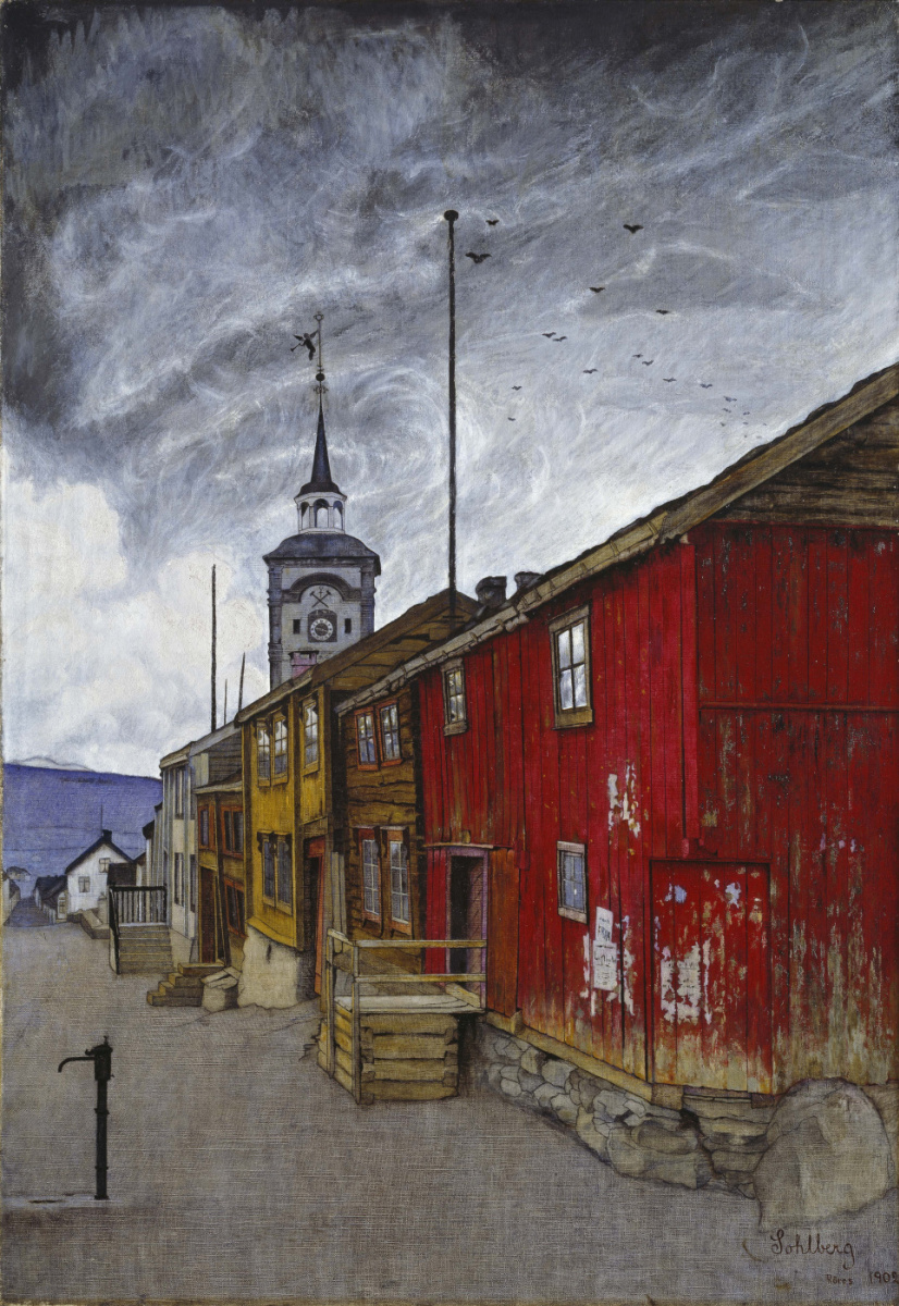 Harald Oskar Sohlberg. Street in Røros