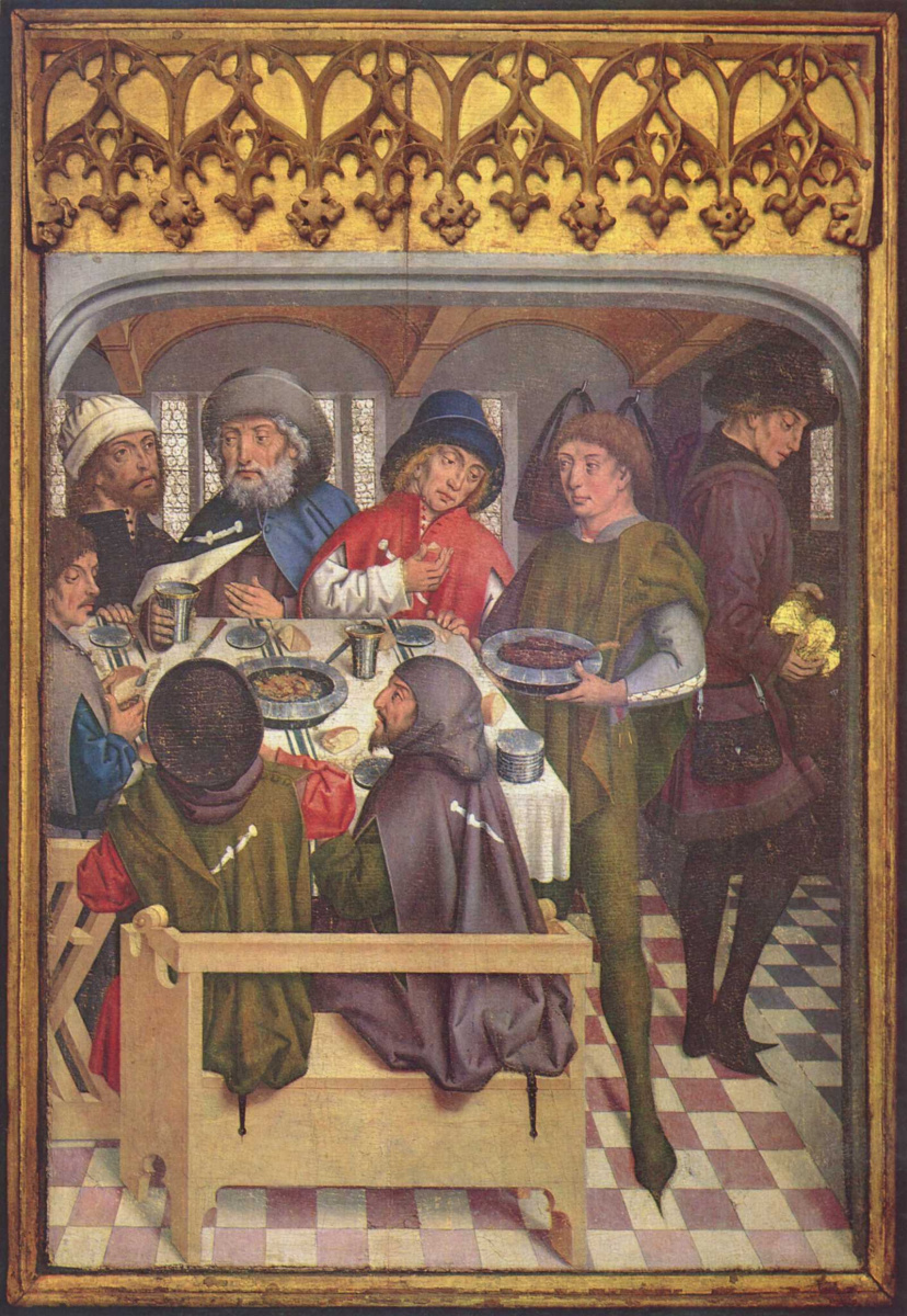 Friedrich Heerlin. Meal of pilgrims to Compostela