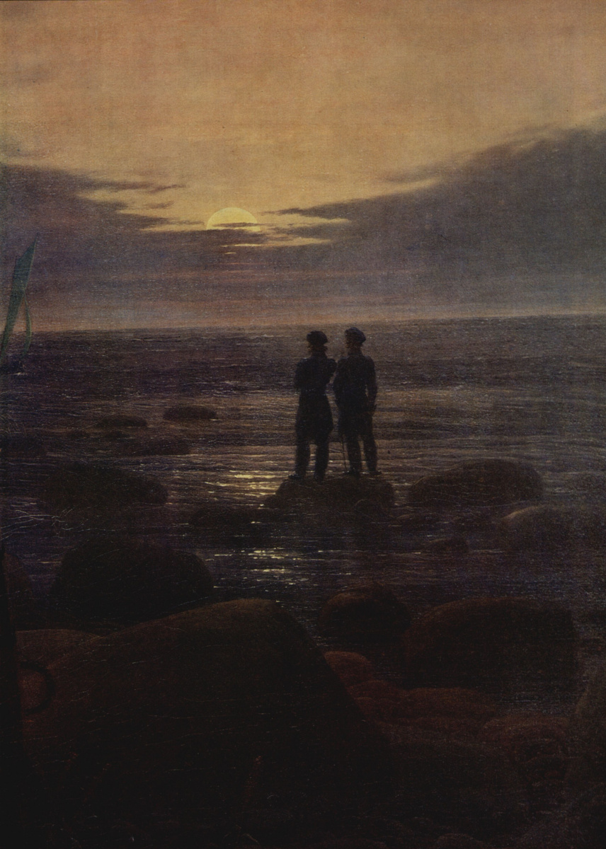 Caspar David Friedrich. Lunin vzhod na morju (fragment)