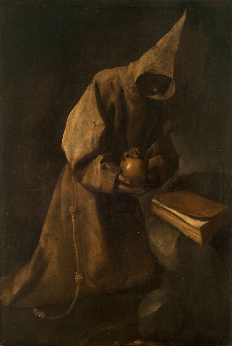 Francisco de Zurbaran. Heiliger Franziskus beim Nachdenken