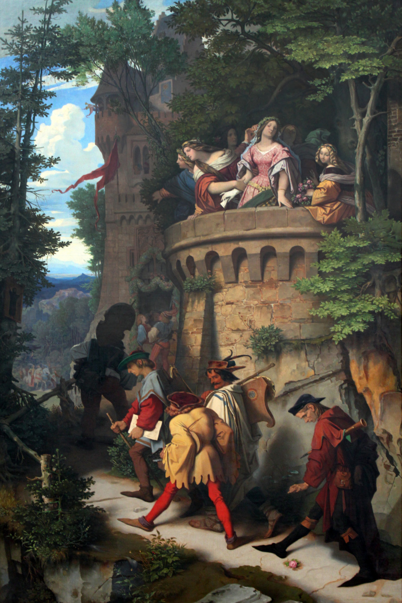 Moritz background Schwind. Rose or traveling musicians