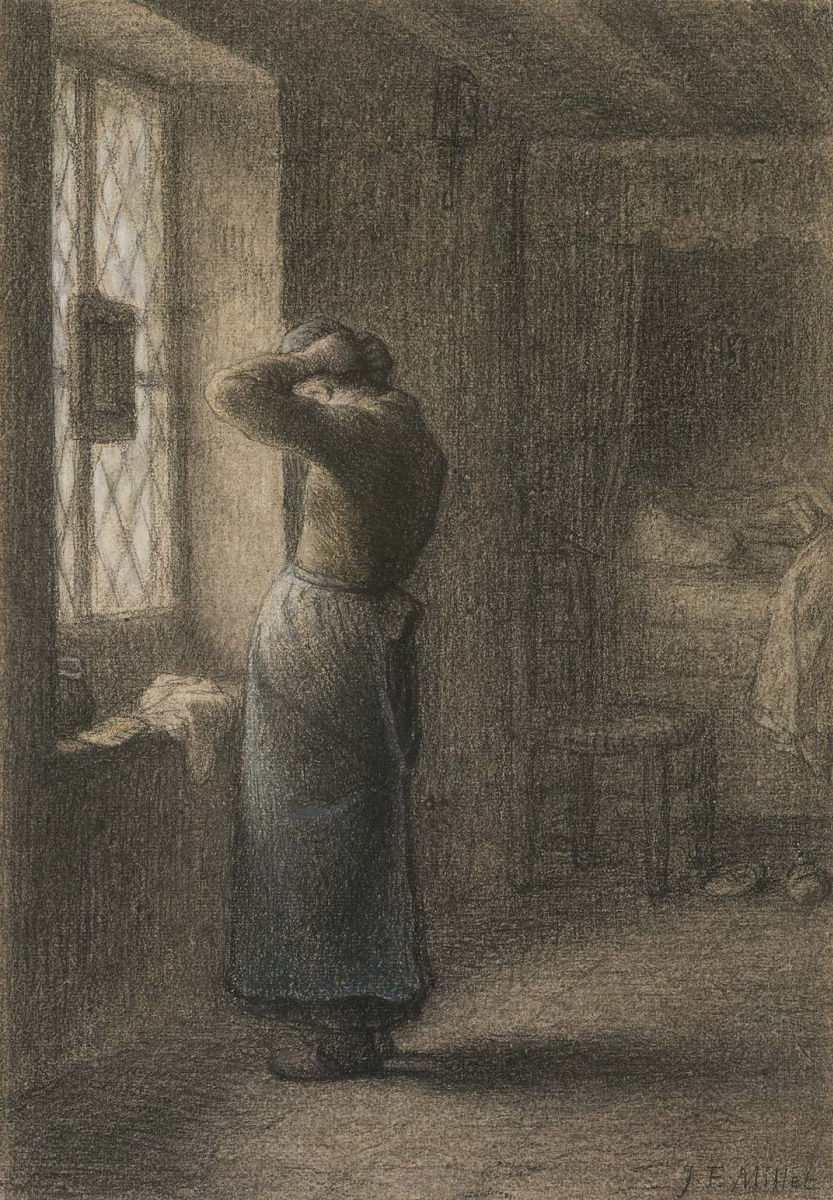 Jean-François Millet. For the morning toilet