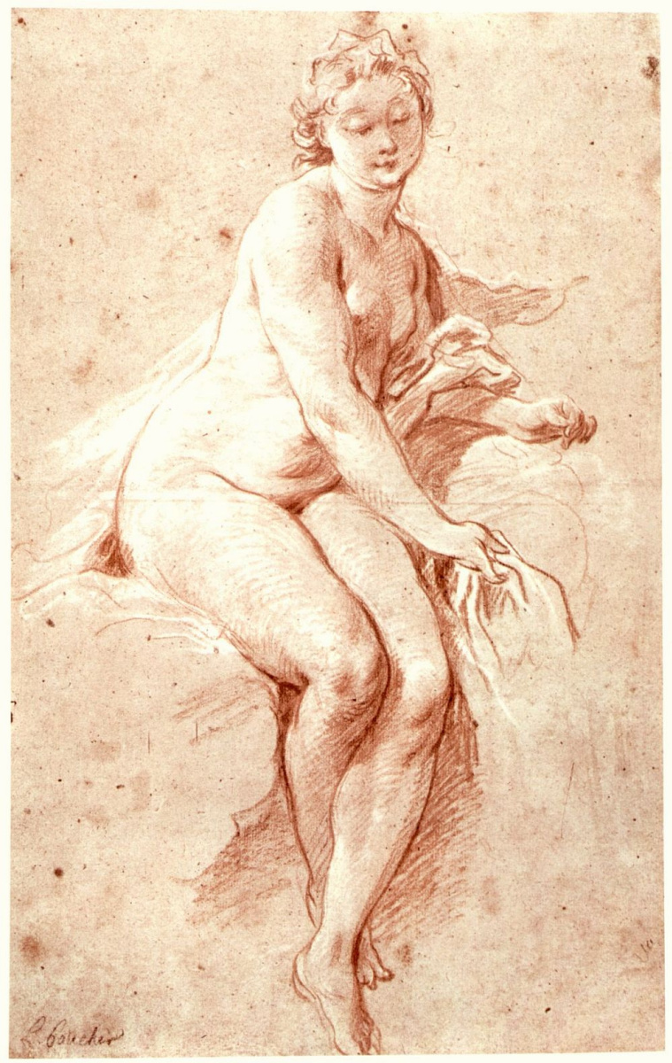 Francois Boucher. Seated Nude