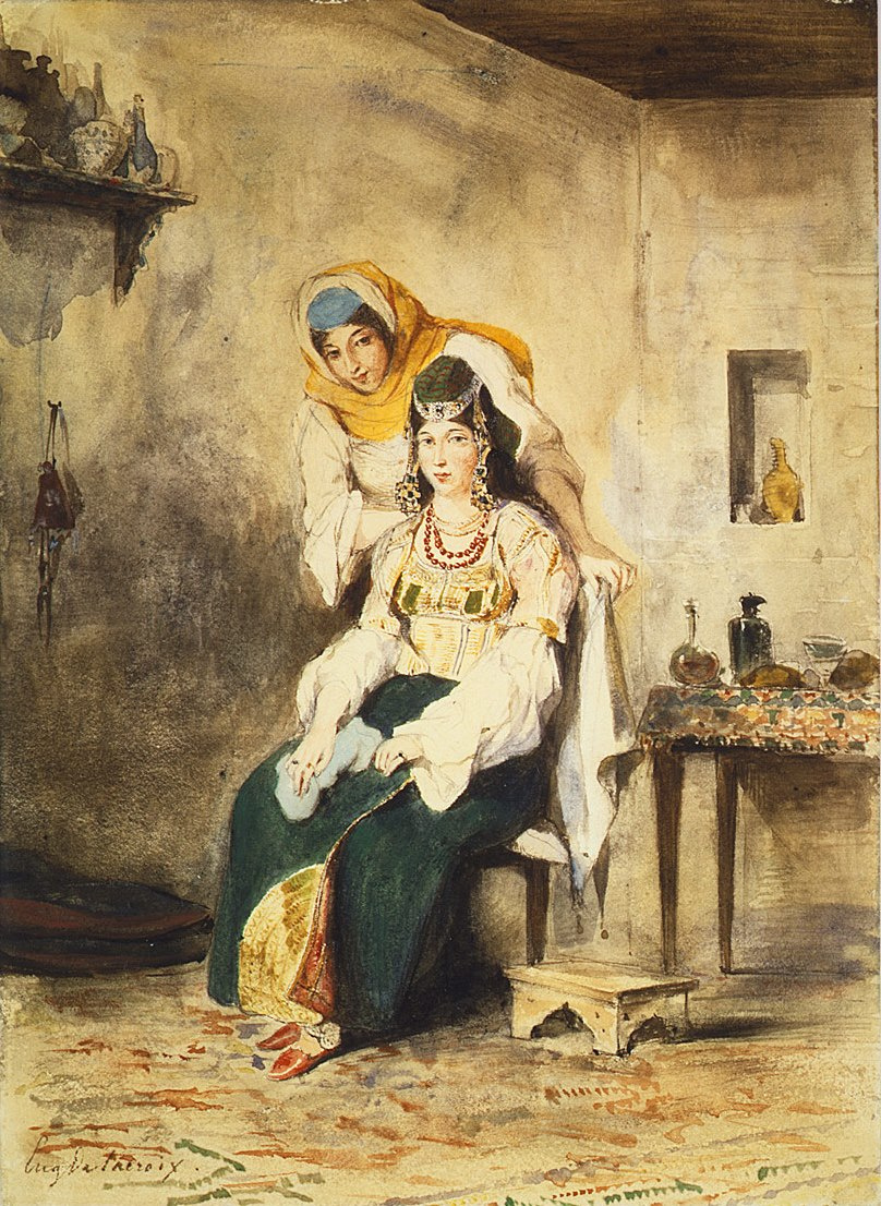 Eugene Delacroix. Saada, the wife of Abraham Ben-Simola and Preciado, one of the daughters