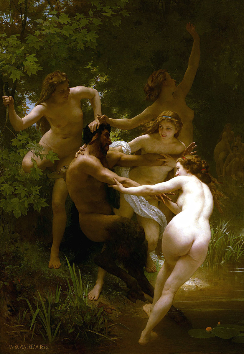 William-Adolphe Bouguereau. Nymphes et Satir