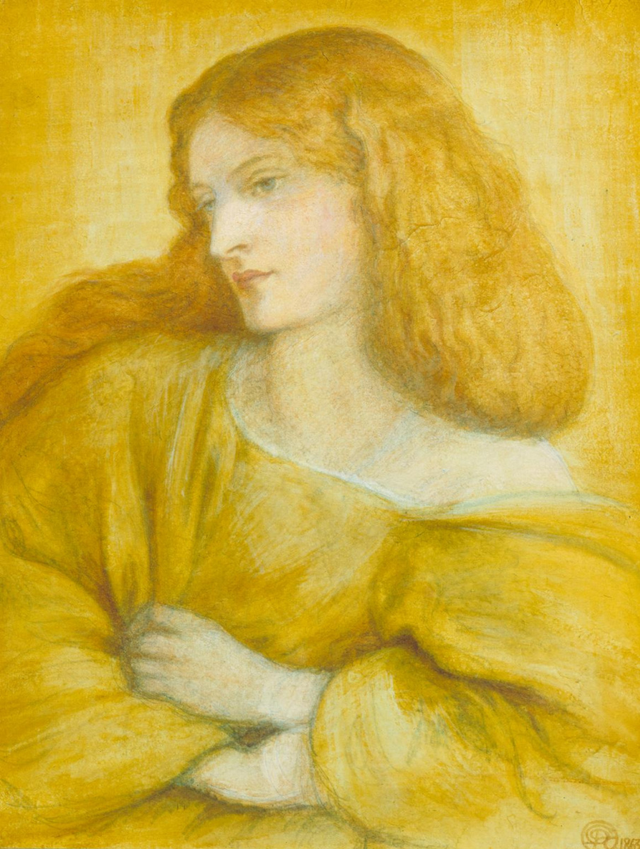 Dante Gabriel Rossetti. Woman in yellow