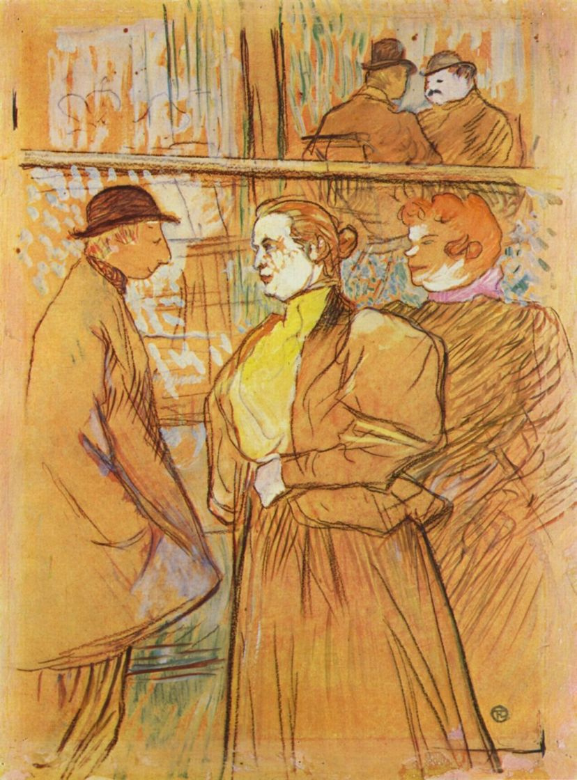 Henri de Toulouse-Lautrec. In "Moulin Rouge"