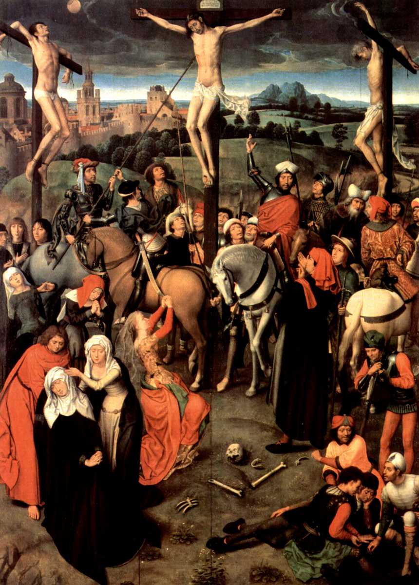 Hans Memling. The crucifixion. Altar of the passion (Triptych Greverud). The Central part