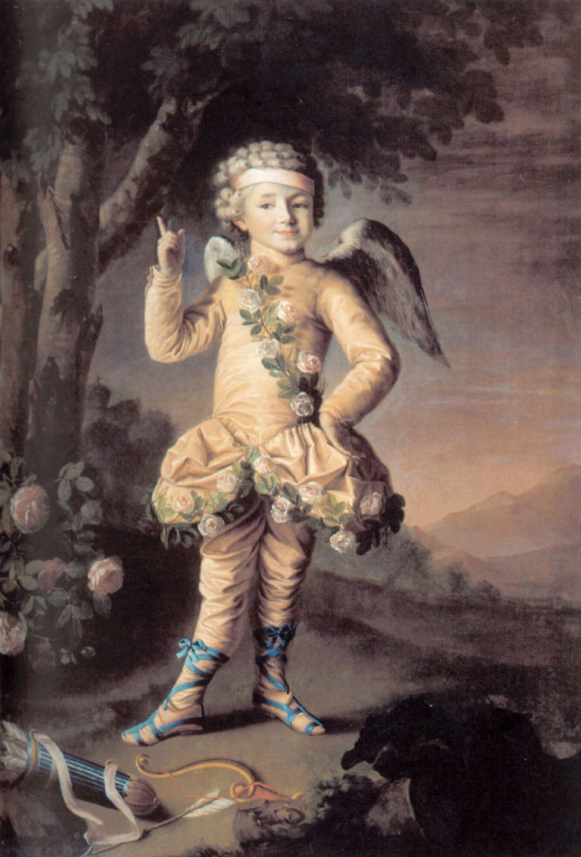 Nikolay Ivanovich Argunov. Portrait of Ivan Yakimov in costume of Cupid