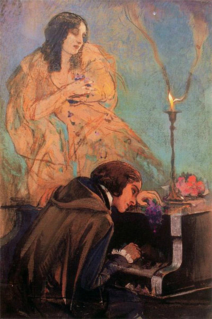 Ivan Grigorievich Myasoedov. Frederic Chopin and George Sand