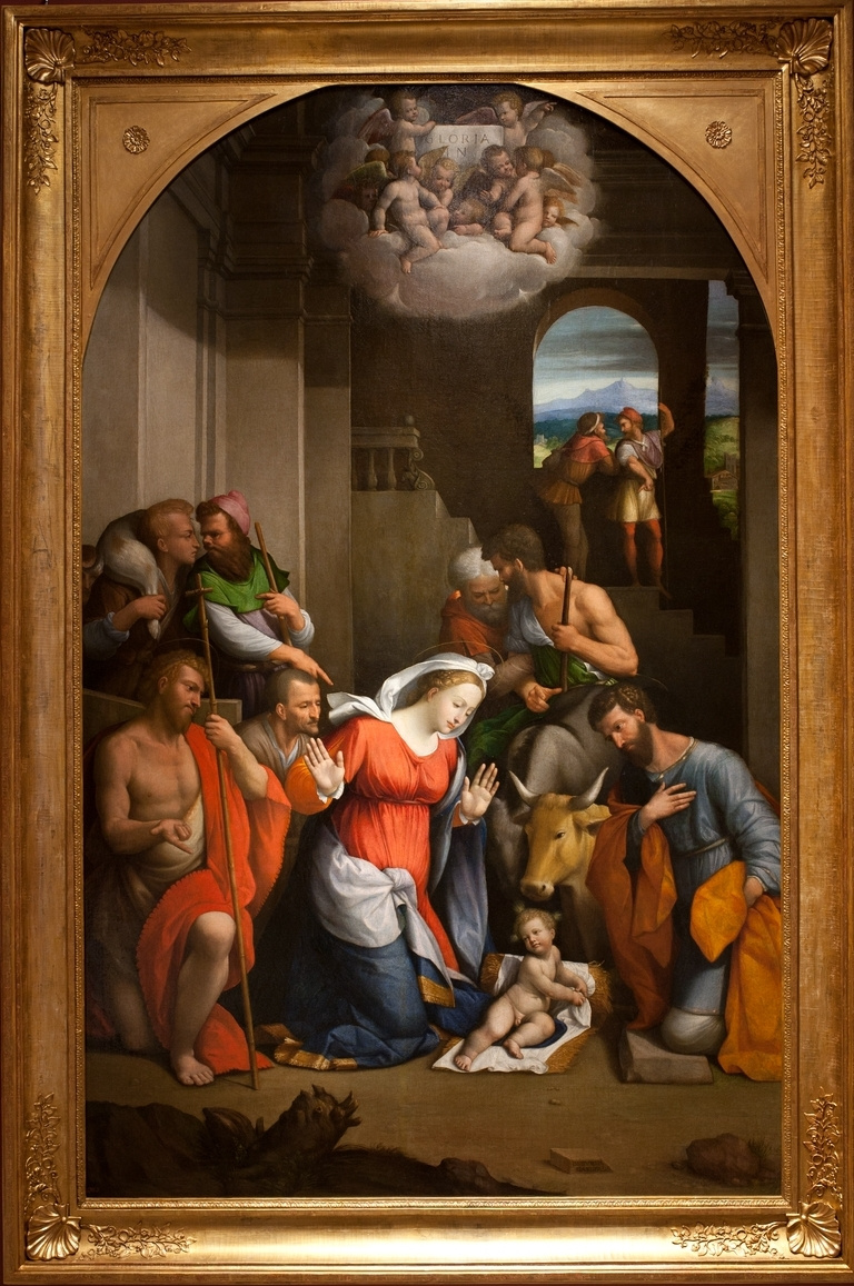 Benvenuto Tizi yes Garofalo. The adoration of the shepherds