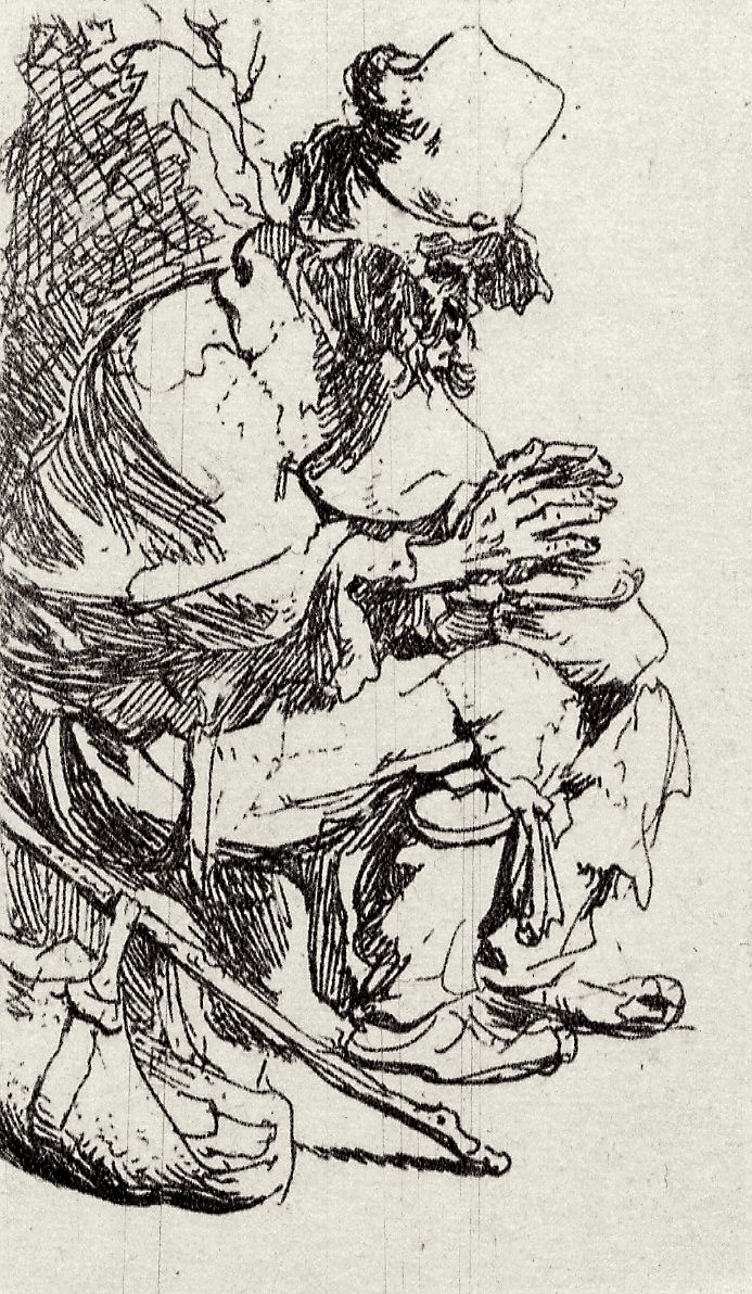 Рембрандт Харменс ван Рейн. Нищий с грелкой