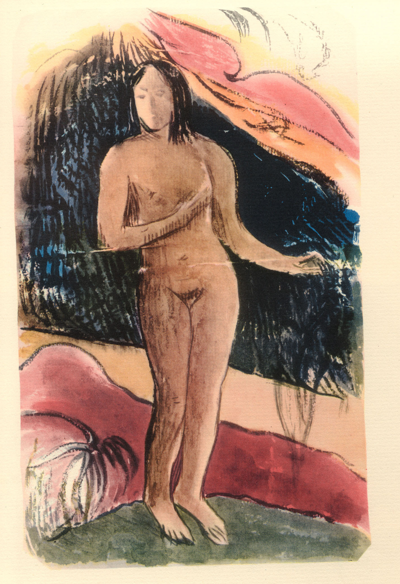 Buy digital version: Tahitian Eve. Sketch by Paul Gauguin | Arthive