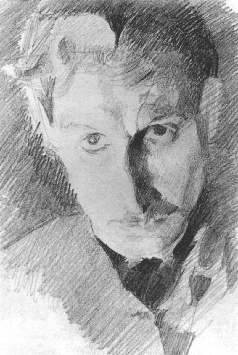 Mikhail Vrubel. A self-portrait. Sketch