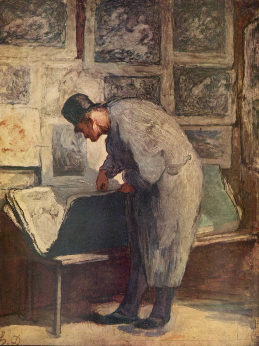 Honore Daumier. A lover of prints