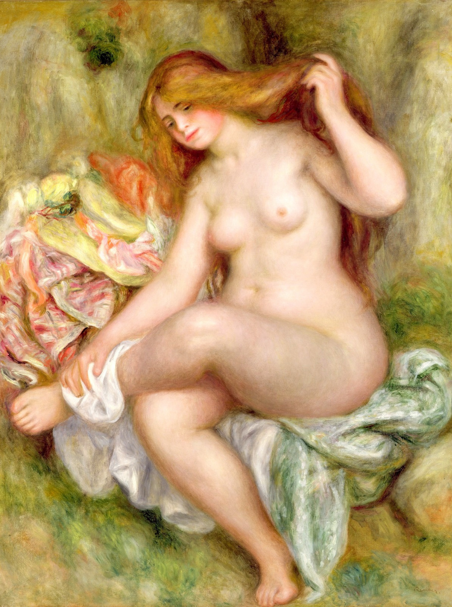 Pierre-Auguste Renoir. Sitting bather