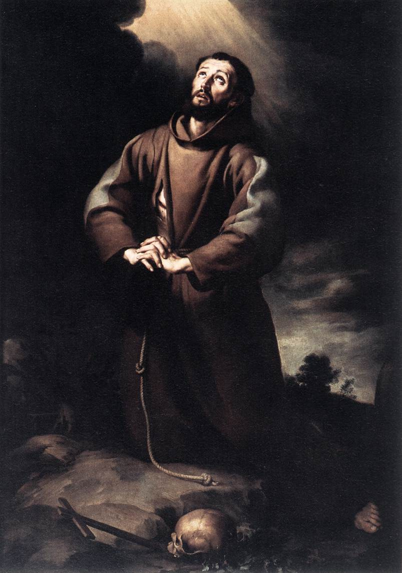Bartolomé Esteban Murillo. Saint Francis of Assisi pray