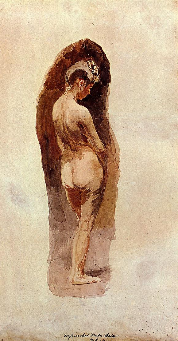 Thomas Eakins. Nude girl with lowered head