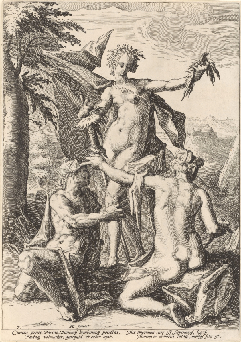 Hendrik Goltzius. Three Moira. 1588